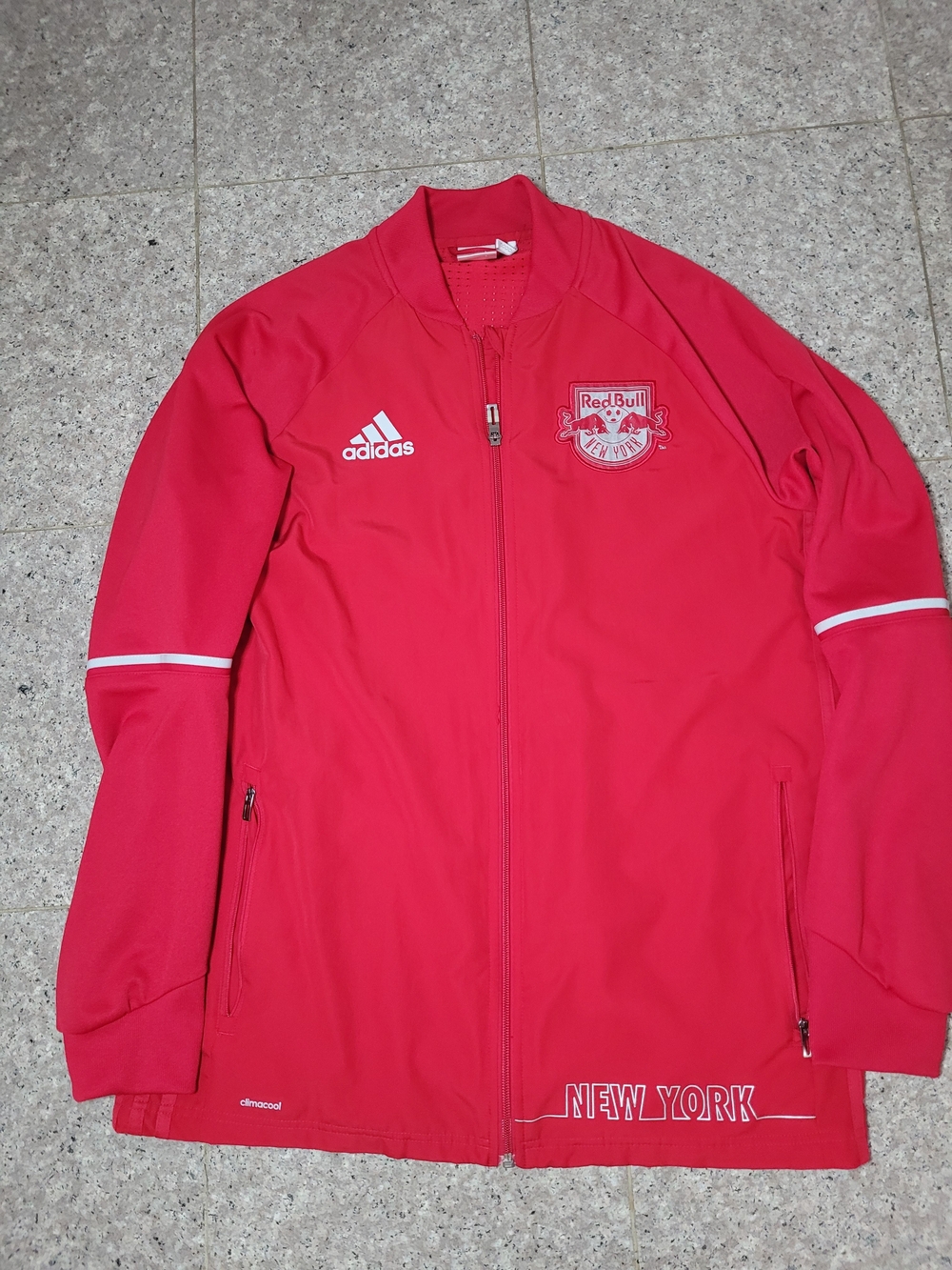 adidas Red New York Red Bull Lightweight Track Jacket Size Large